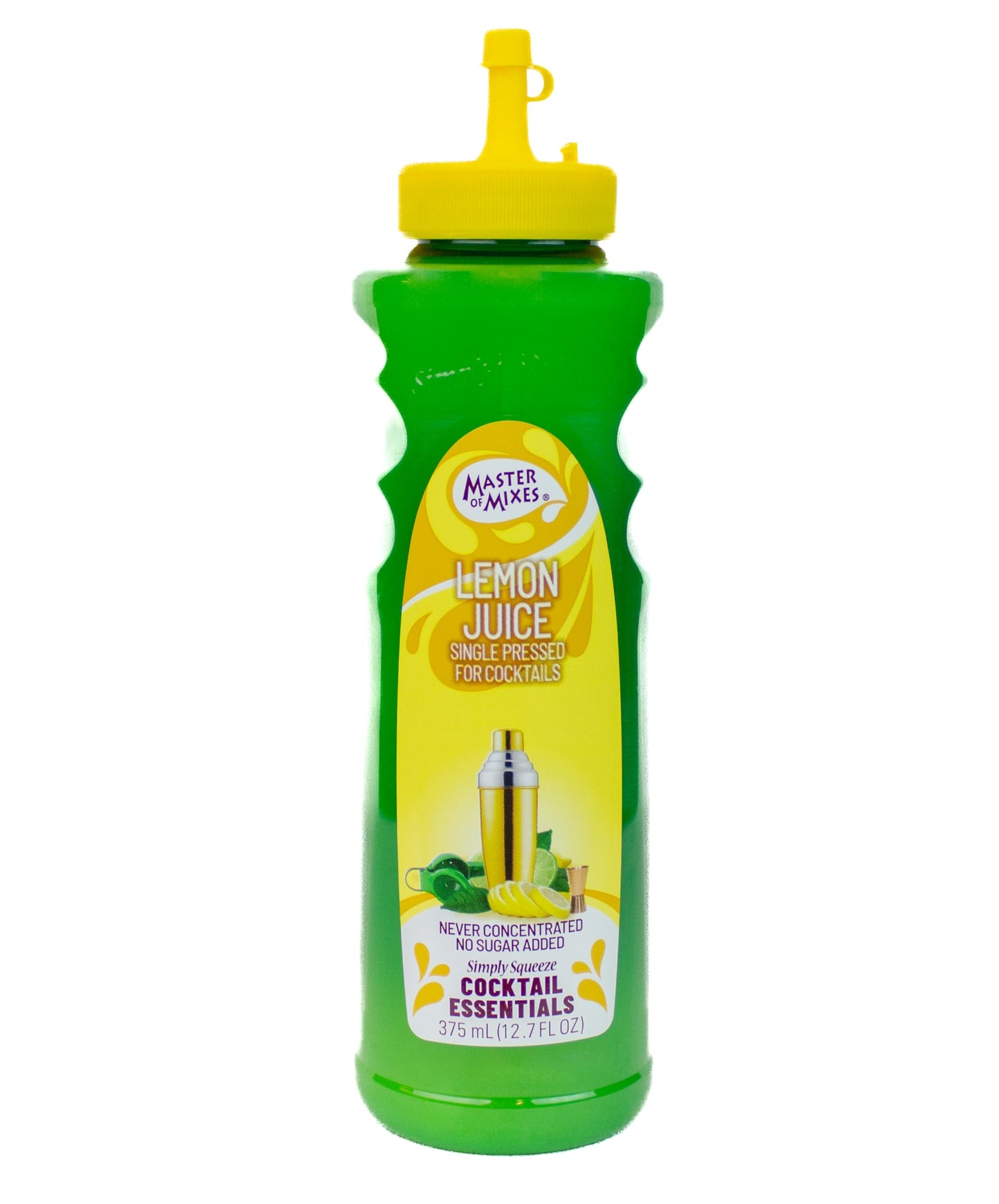 Master of Mixes Cocktail Essentials Single Pressed Lemon Juice, 375 ML Bottle (12.7 Fl Oz)