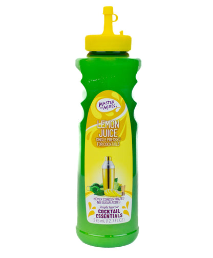 Master of Mixes Cocktail Essentials Single Pressed Lemon Juice, 375 ML Bottle (12.7 Fl Oz)