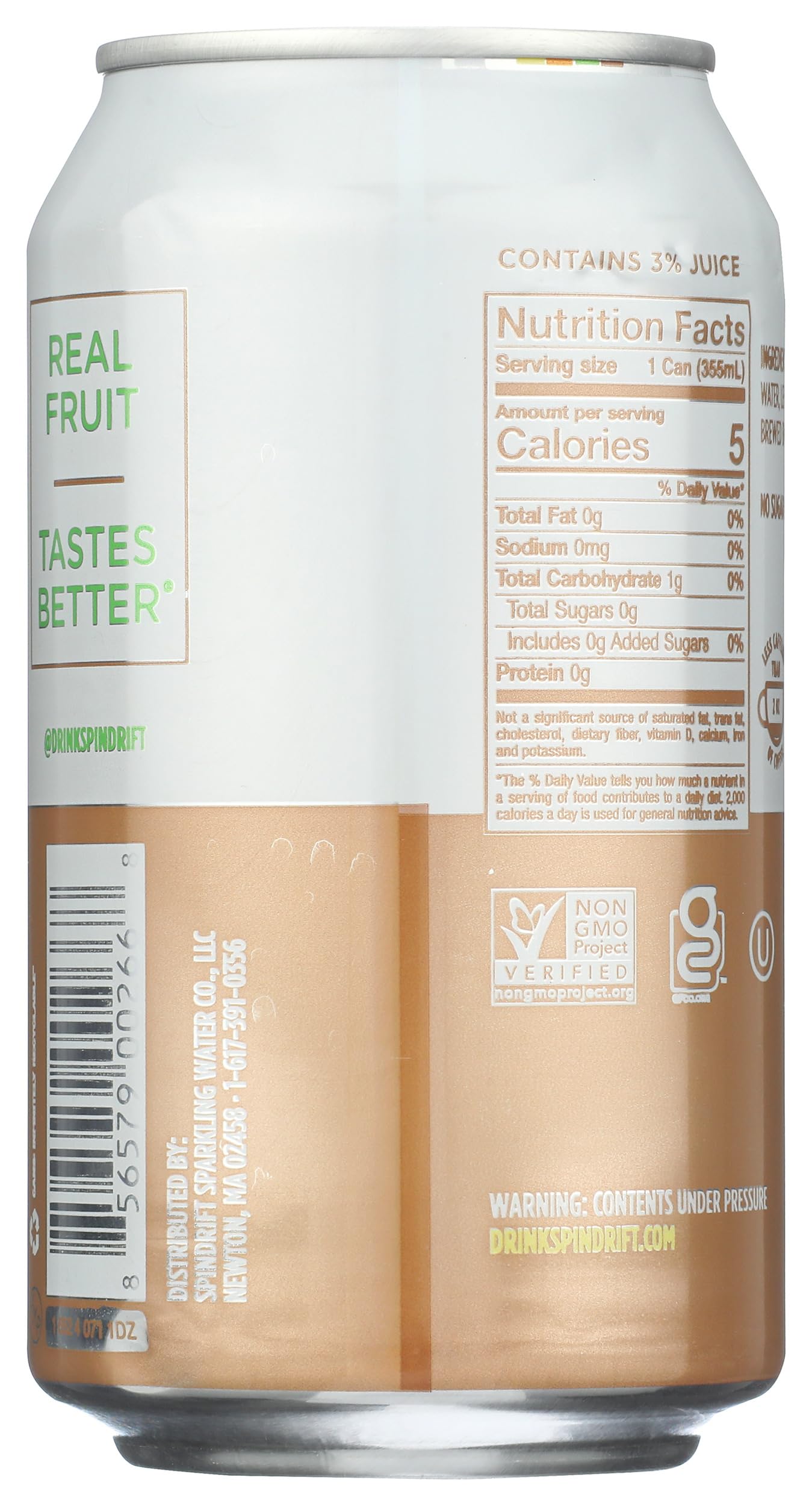 SPINDRIFT Half Tea Half Lemonade Sparkling Water, 12 Fl Oz