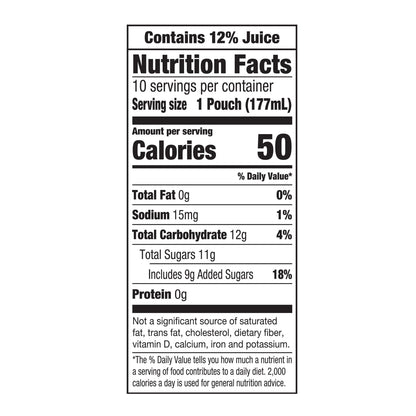 Capri Sun Flavored with Other Natural Flavor Juice Drink Blend, 10 Pouches, for School Lunches and On-the-Go Hydration, Strawberry Kiwi, All Natural Ingredients, 6 fl oz