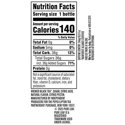 Pure Leaf Iced Tea, Blackberry, 18.5 Fl Oz Bottles (Pack of 12)