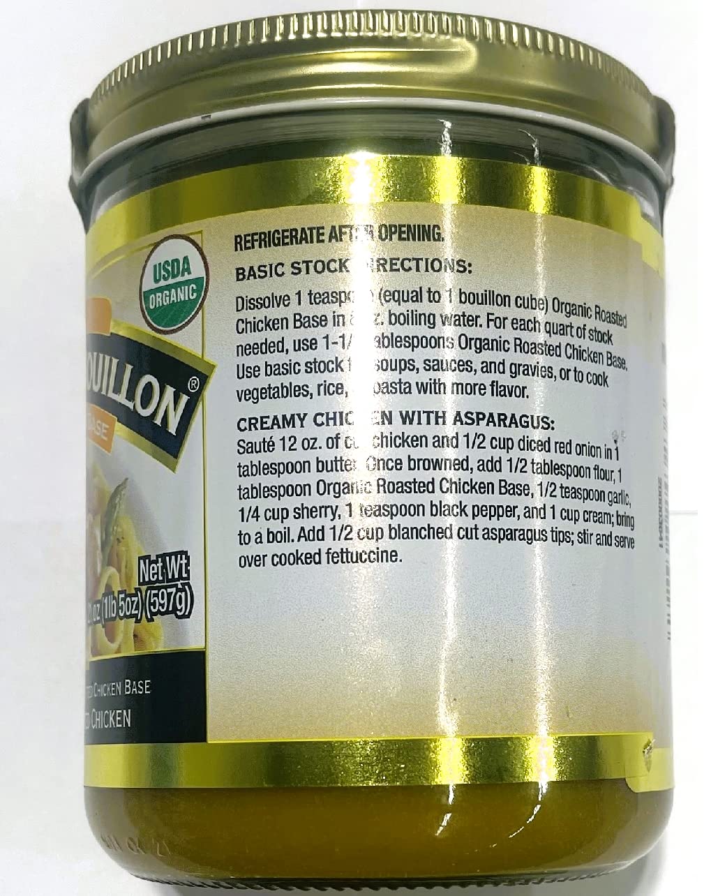 Better Than Bouillon Organic Roasted Chicken Base, Made with Seasoned Roasted Chicken, USDA Organic 21-Ounce Jar (Pack of 1)