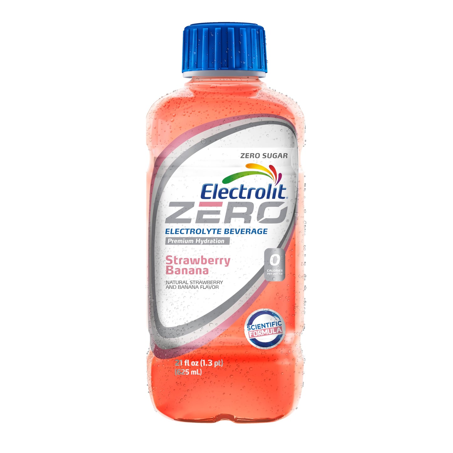 Electrolit Zero, Electrolyte Beverage, Strawberry-Banana, 21 Fl Oz bottle (Pack of 12)