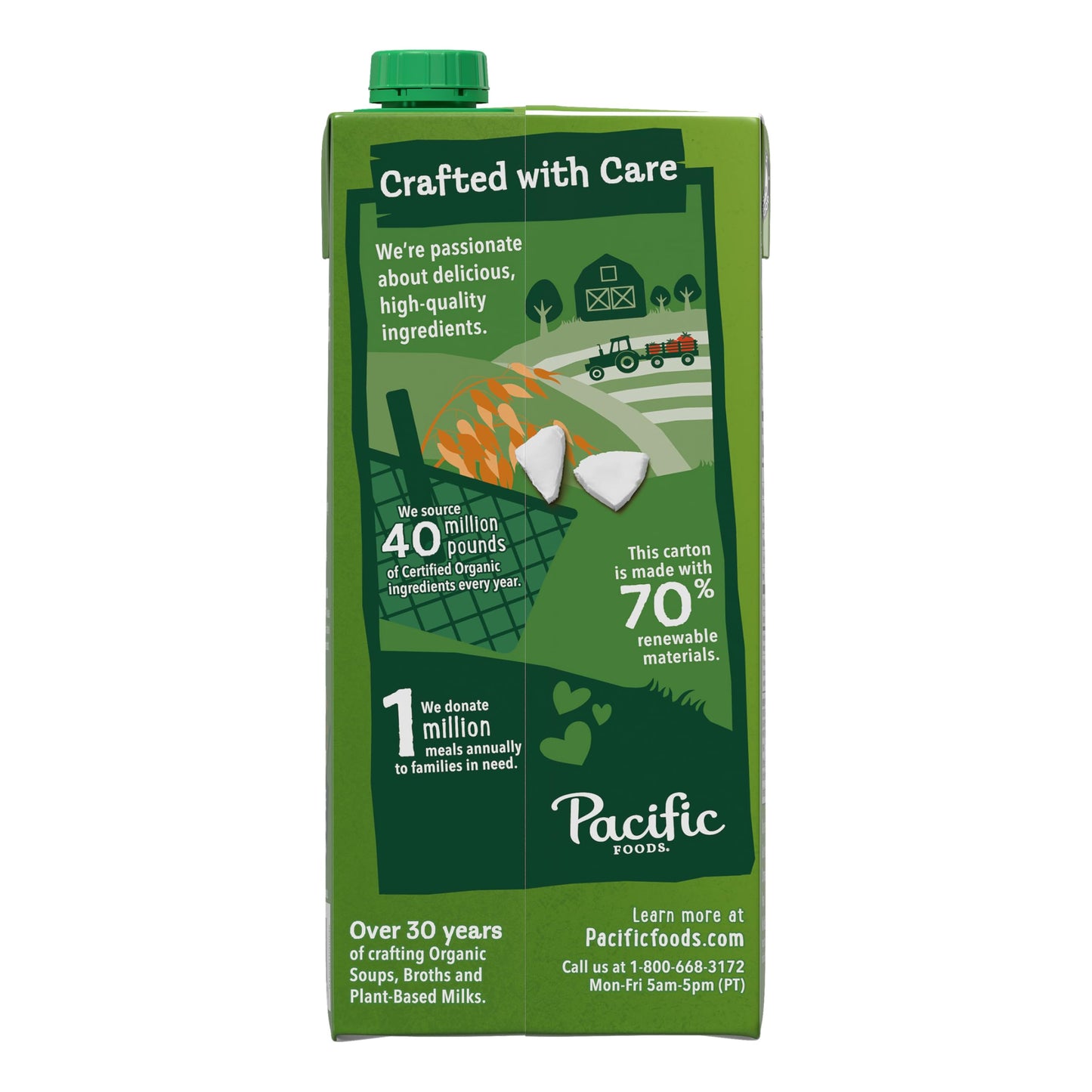 Pacific Foods Organic Coconut Milk, Plant Based Milk, 32 oz Carton (Pack of 12)