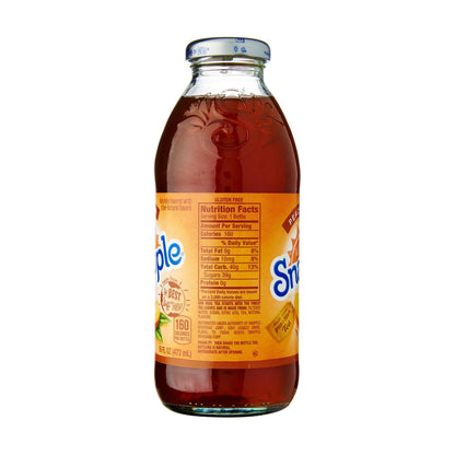 Snapple Peach Tea, 16 fl oz recycled plastic bottle (Pack of 5)