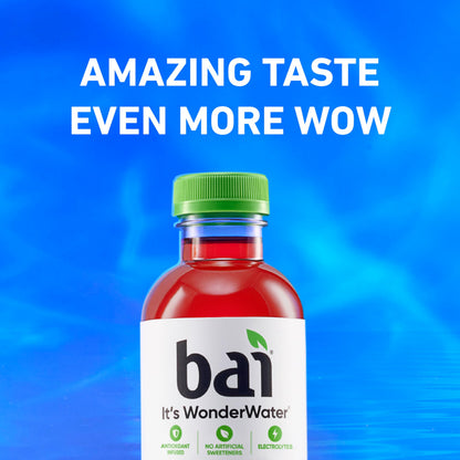 Bai Antioxidant Infused Water Beverage, Zambia Bing Cherry, with Vitamin C and No Artificial Sweeteners, 18 Fluid Ounce Bottle, 12 Pack