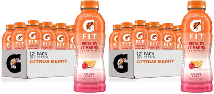Gatorade Fit Electrolyte Beverage,Healthy Real Hydration,Citrus Berry,16.9.oz Bottles,(Pack of 24)