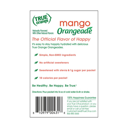 True Citrus Orange, Mango, 1.06 oz, (Pack of 10, 0.11 oz each)