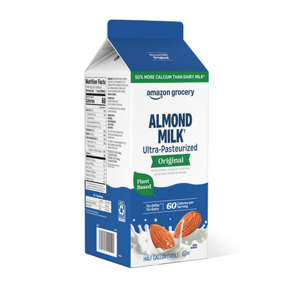 Amazon Grocery, Original Almond milk, Half Gallon, 64 Fl Oz