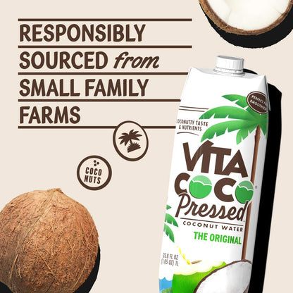 Vita Coco Coconut Water, 33.8 Fl Oz | Pressed | Pack of 5