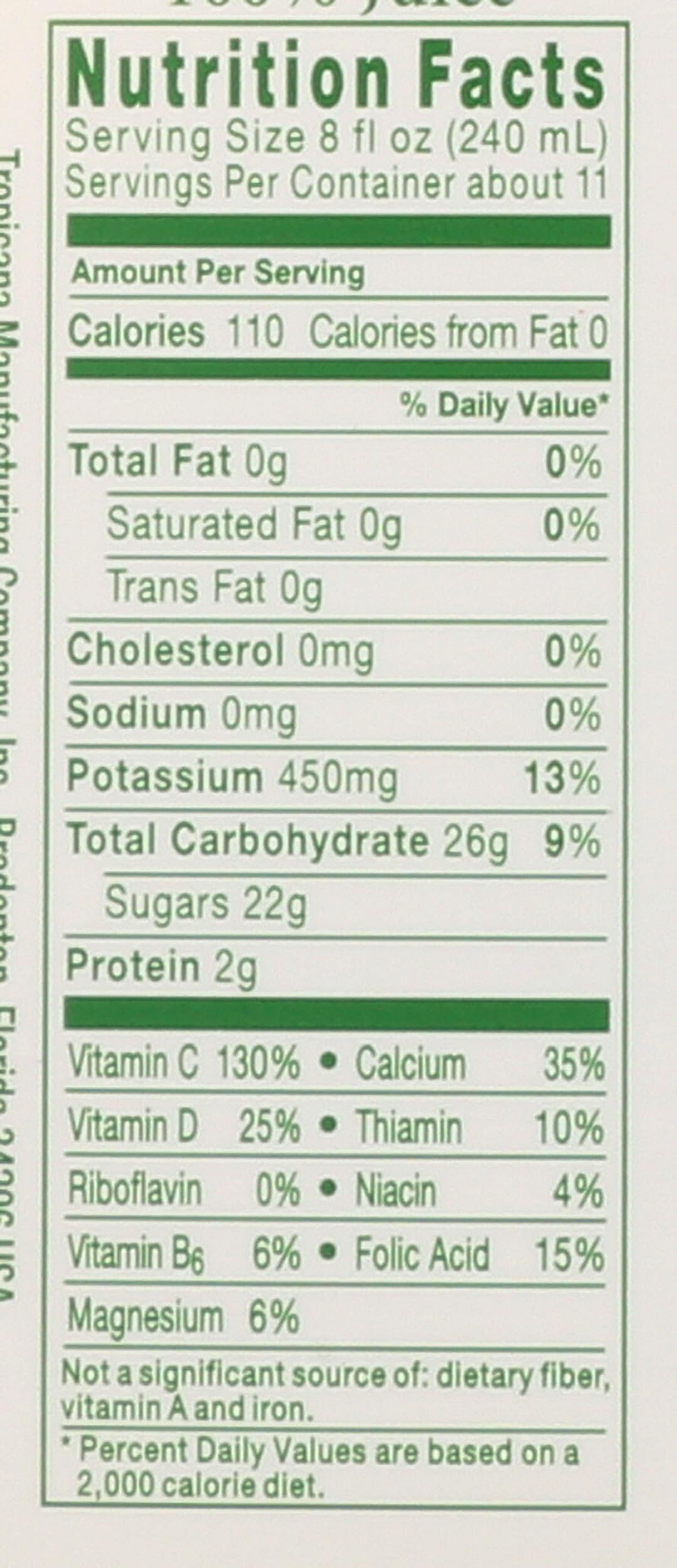 Tropicana, Orange Juice with Calcium + Vitamin D, No Pulp, 89 fl oz. bottle