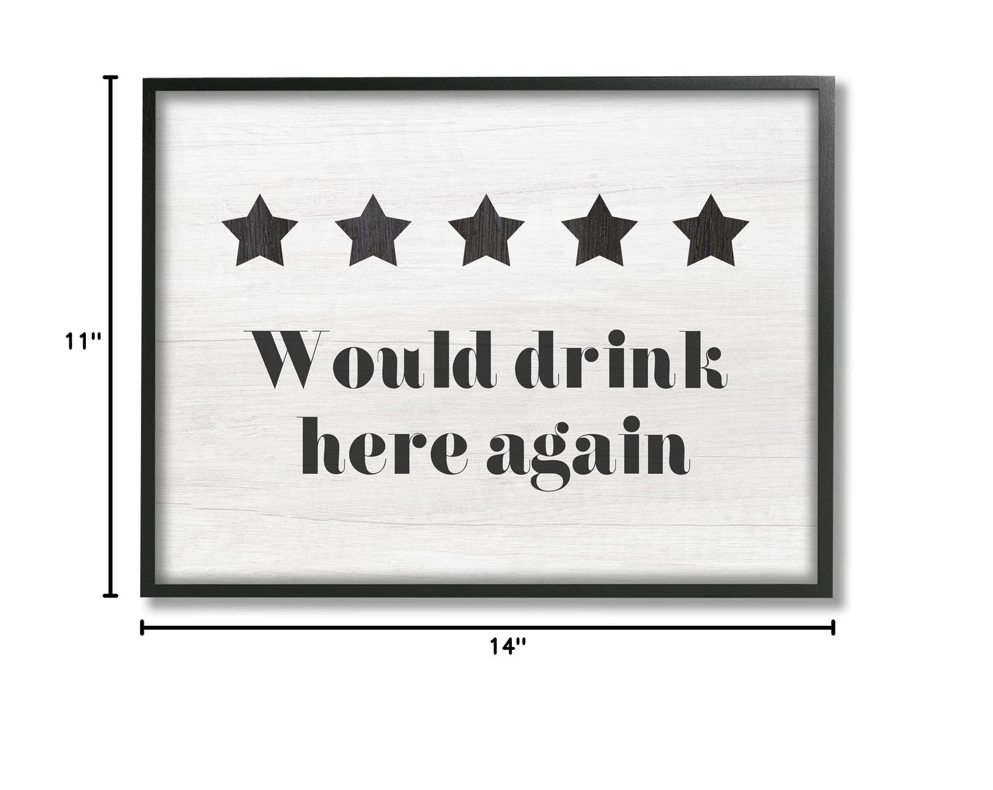 Five Star Review Would Drink Here Again Phrase