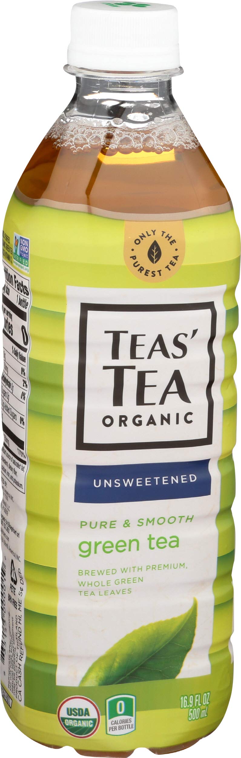Teas' Tea, Tea Pure Green Organic, 16.9 Fl Oz