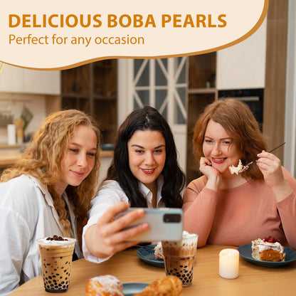 Soeos Tapioca Pearls 2.2 lb (2Pack), Boba Pearls for Bubble Tea, Beverages, Sweets, Ice Cream, Shakes, Desserts & Smoothies Topping