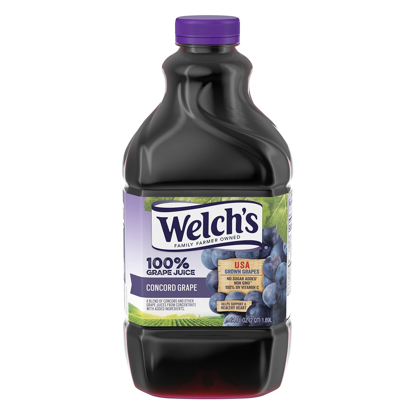 Welch's 100% Concord Grape Juice, No Sugar Added, 64 oz