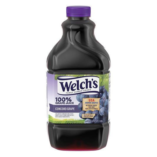 Welch's 100% Concord Grape Juice, No Sugar Added, 64 oz