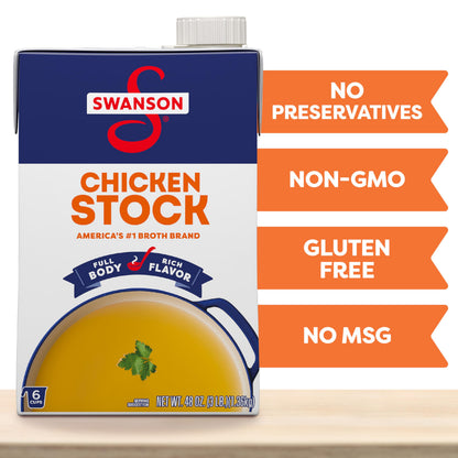 SWANSON S Chicken Stock, 48 oz Carton (8 Pack)