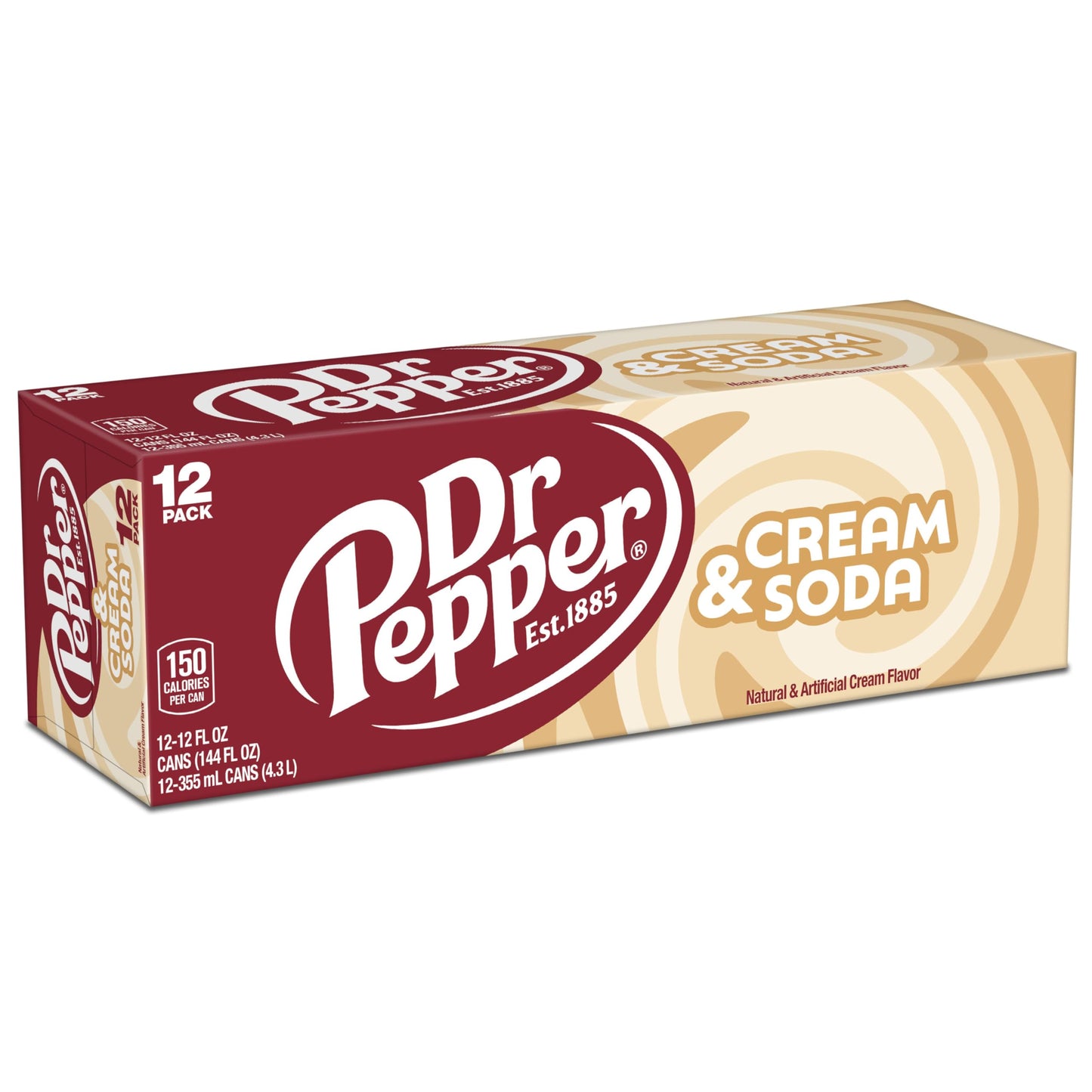 DR PEPPER - & CRÈME SODA, 12 OZ, 12 PK
