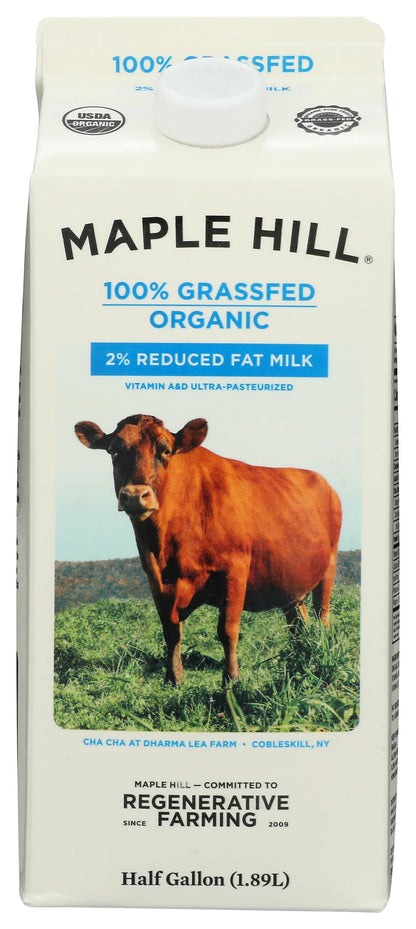 MAPLE HILL CREAMERY Organic 2% Reduced Fat Milk, 64 FZ
