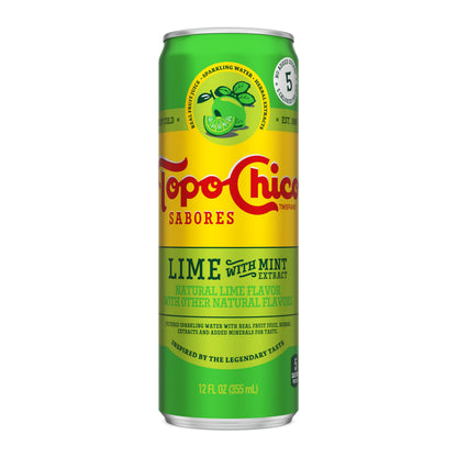 Topo Chico Sabores Lime with Mint Extract 12oz Can
