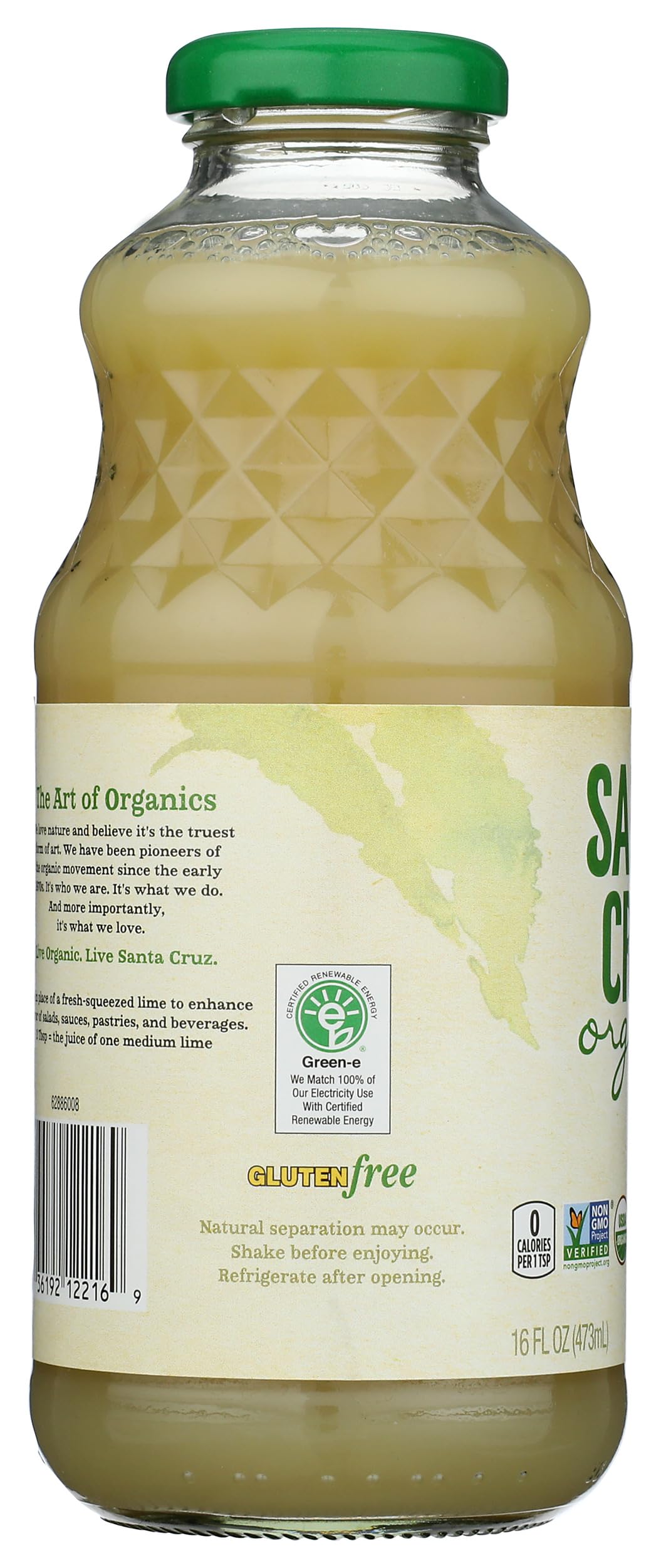Santa Cruz Organic 100% Pure Lime Juice, 16 fl oz (Pack of 1)