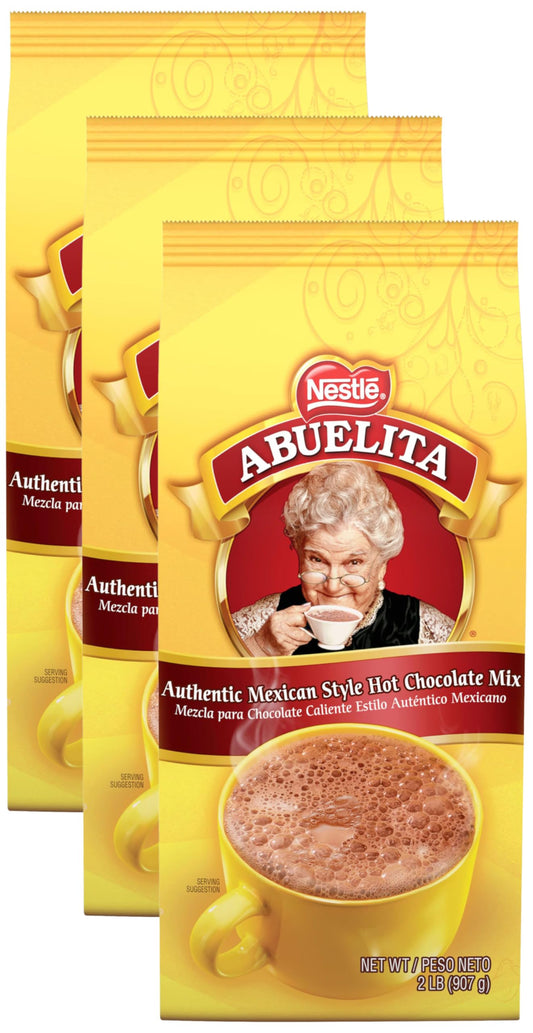 Nestle Abuelita Hot Cocoa, Authentic Mexican Hot Chocolate, Instant, Bulk for Schools and Holiday Parties, 2 lb. Packet (Pack of 3)
