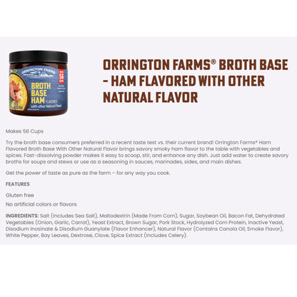 Orrington Farms Ham Flavored Granular Base 12 oz (Pack of 3)