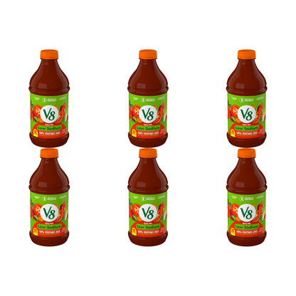 V8 Low Sodium Spicy Hot 100% Vegetable Juice, 46 fl oz Bottle (Pack of 6)