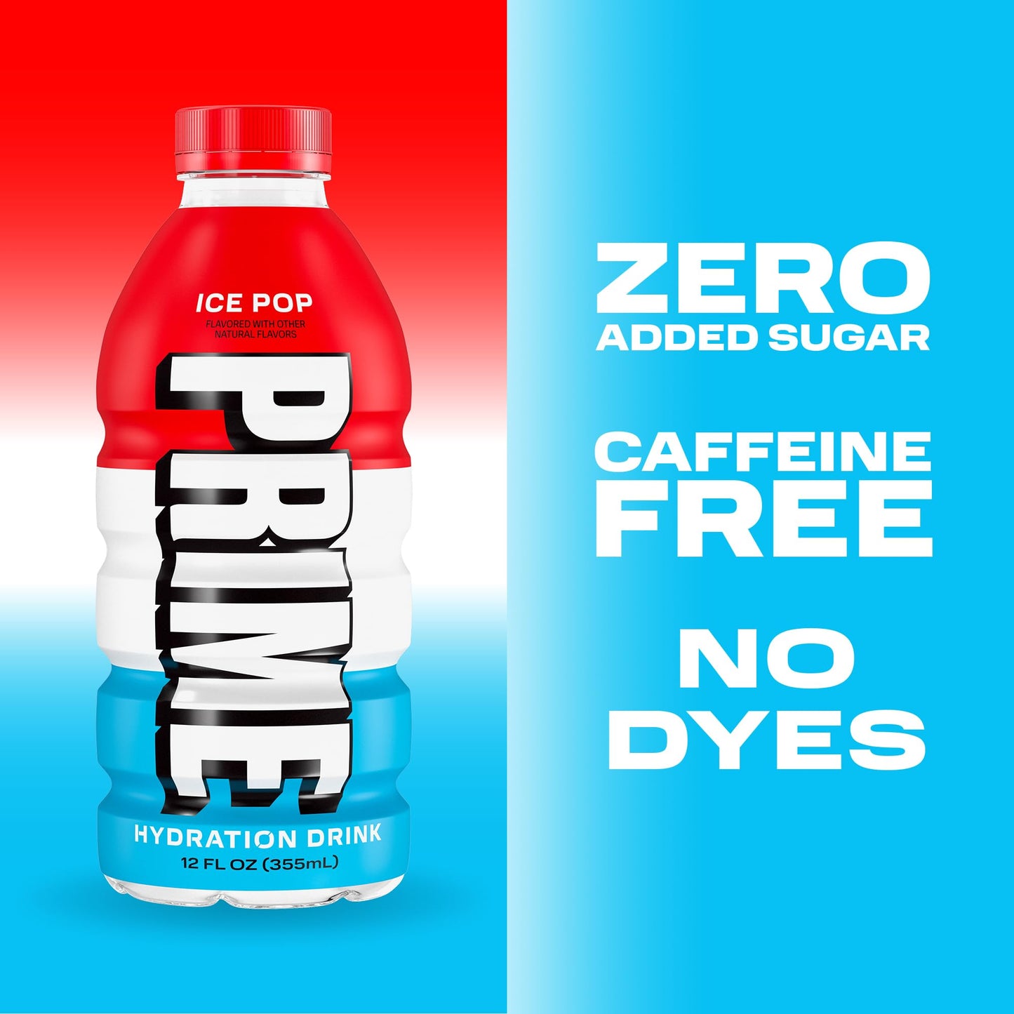 PRIME HYDRATION Berry Freeze, Cherry Freeze, & Ice Pop 12 Fl Oz Variety Sports Drinks, & Rapid Rehydration Electrolyte Powder Sticks, Ocean Cherry, & 12 Pack Black Graffiti Squeeze Sports Water Bottle