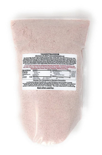 YANKEETRADERS Smoothie Drink Mix, Strawberry Banana, 5, 20 Oz. Packs (6.25 Pound)