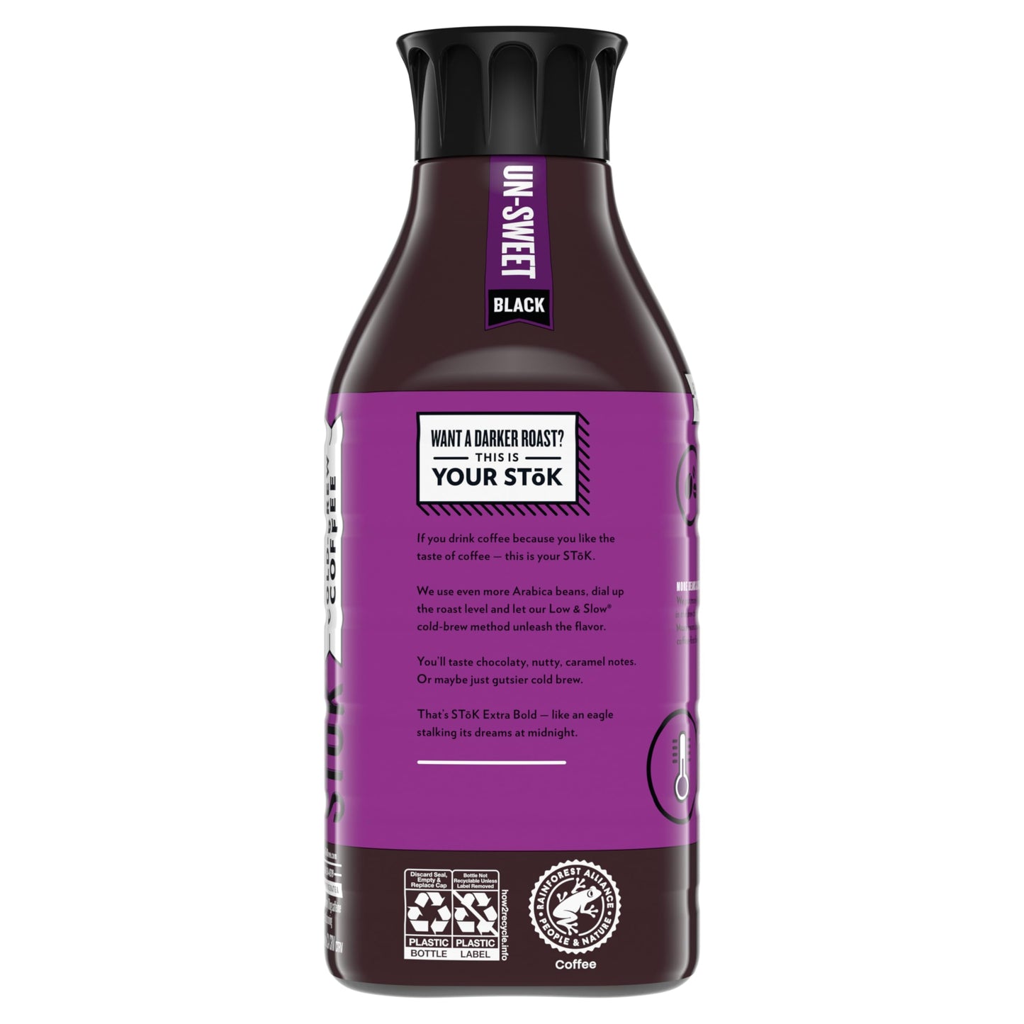 SToK Cold Brew Coffee, Extra Bold, Dark Roast Brewed Low and Slow, Unsweetened, Black Coffee 48 FL OZ Bottle