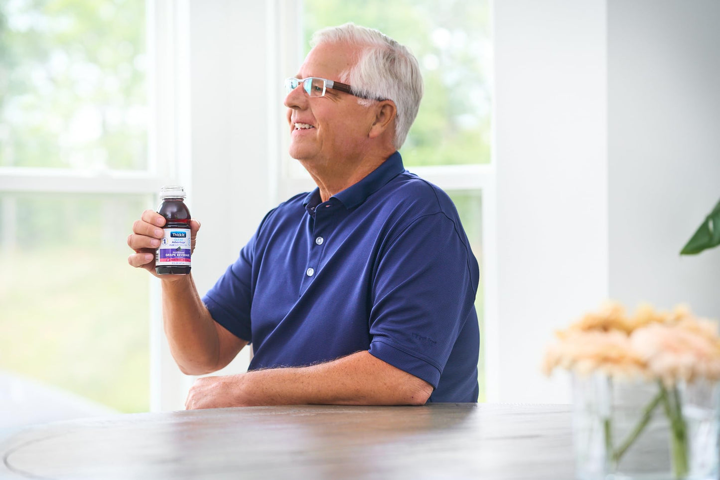 Thick-It Clear Advantage Mildy Thick Grape Drink Plus Electrolytes, Nectar Consistency, Swallowing Aid, Hydration on the Go, Convenient & Ready-to-Use, No Mixing Needed, 8 oz Bottle (24 Pack)
