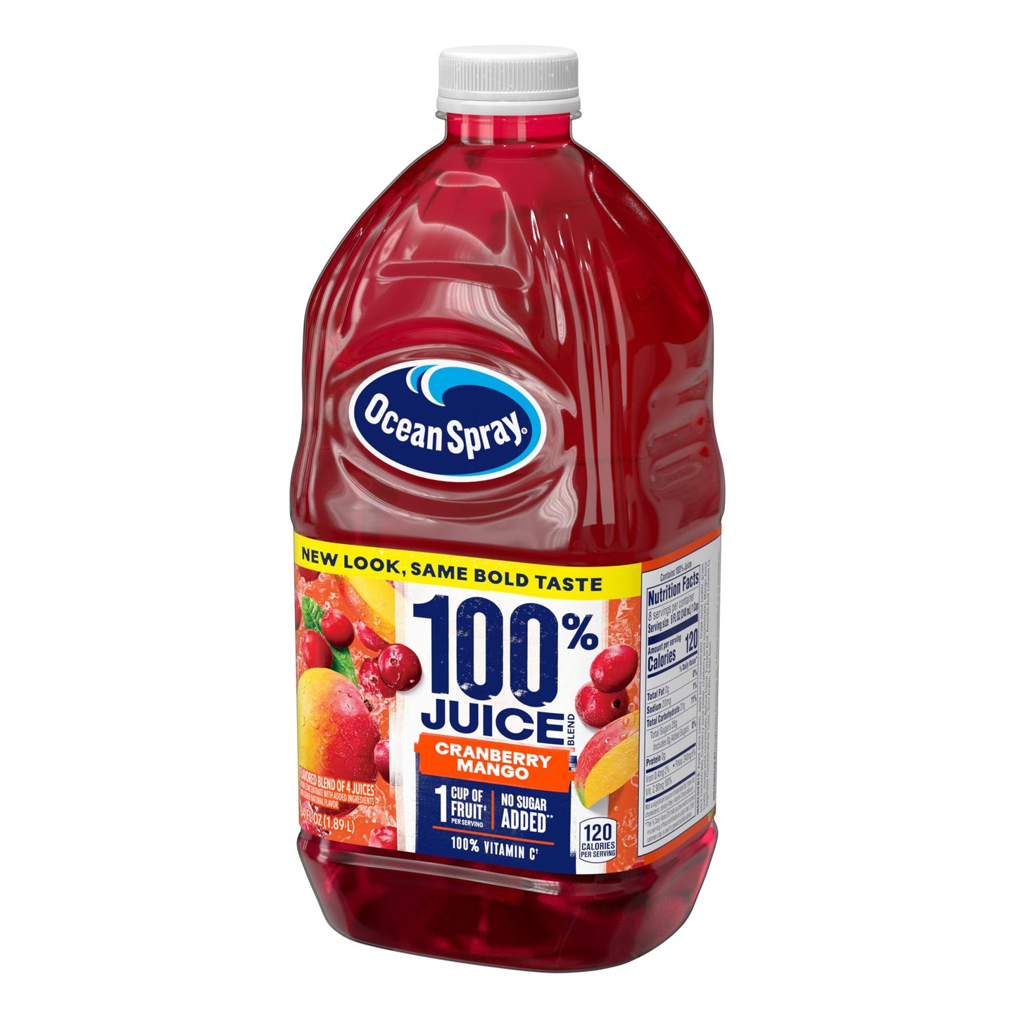 Ocean Spray® 100% Juice Cranberry Mango Juice Blend, 64 Fl Oz Bottle (Pack of 8)