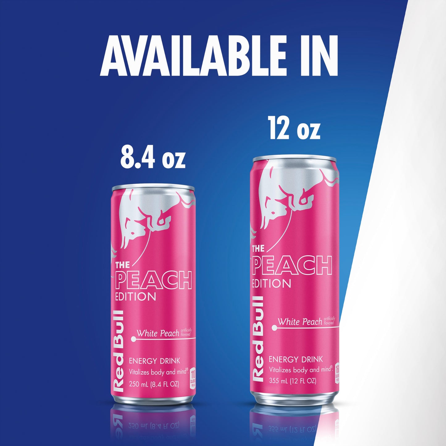 Red Bull Peach Edition Energy Drink, White Peach, 12 fl. oz. can, with 114mg Caffeine, Taurine & B Vitamins