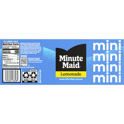 Minute Maid Lemonade Fridge Pack Cans, 7.5 fl oz, 10 Pack
