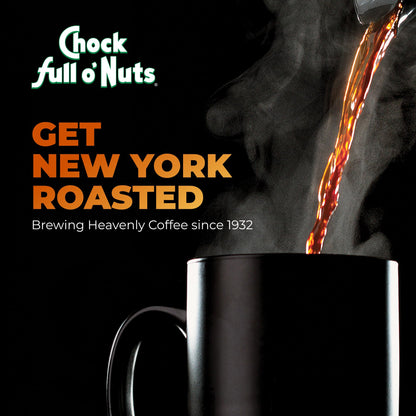 Chock Full o' Nuts Dark & Bold Ground Coffee – Premium Beans in Recyclable Steel Can – Rich Flavor & Aroma, Dark Roast – Perfect for Drip, Pour-Over, Percolator – 23 Oz Can (Pack of 2)