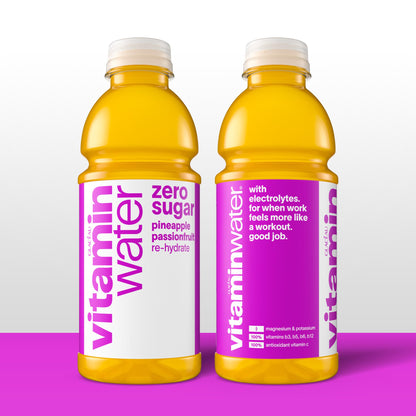 vitaminwater zero sugar re-hydrate pineapple passionfruit 20oz