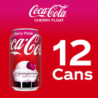 Coca-Cola Cherry Float Soda Soft Drink Cans, 12 fl oz, 12 Pack
