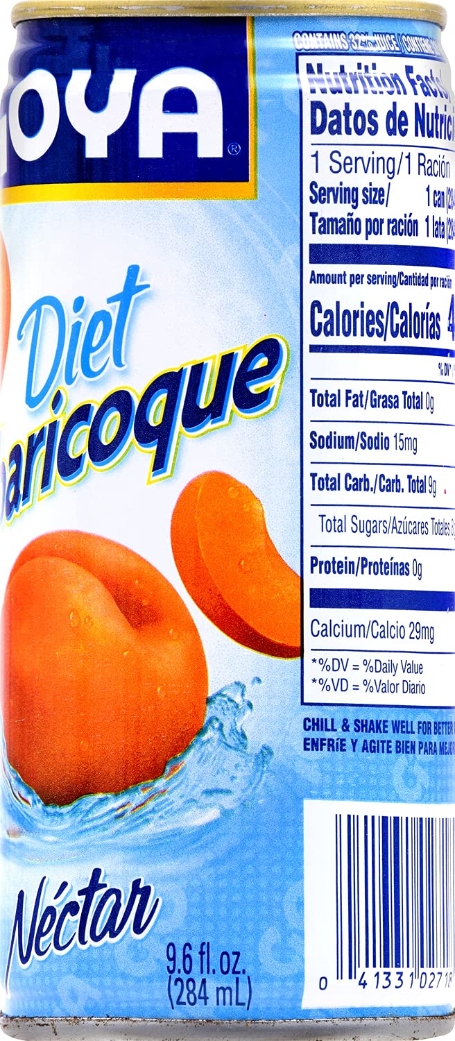 Goya Foods Diet Apricot Nectar, 9.6 Fl Oz (Pack of 24)