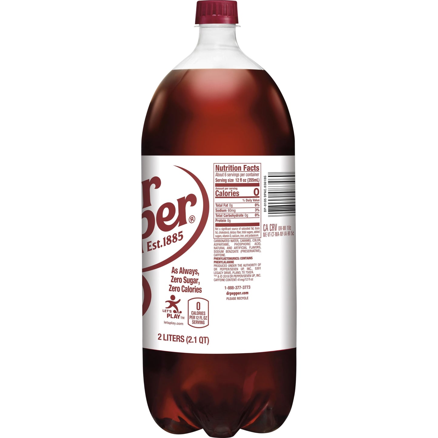 Diet Dr Pepper, 2 L bottle