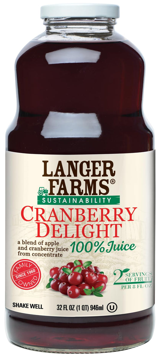 Langer Farms Cranberry Delight, 100% Juice, 32 fl oz