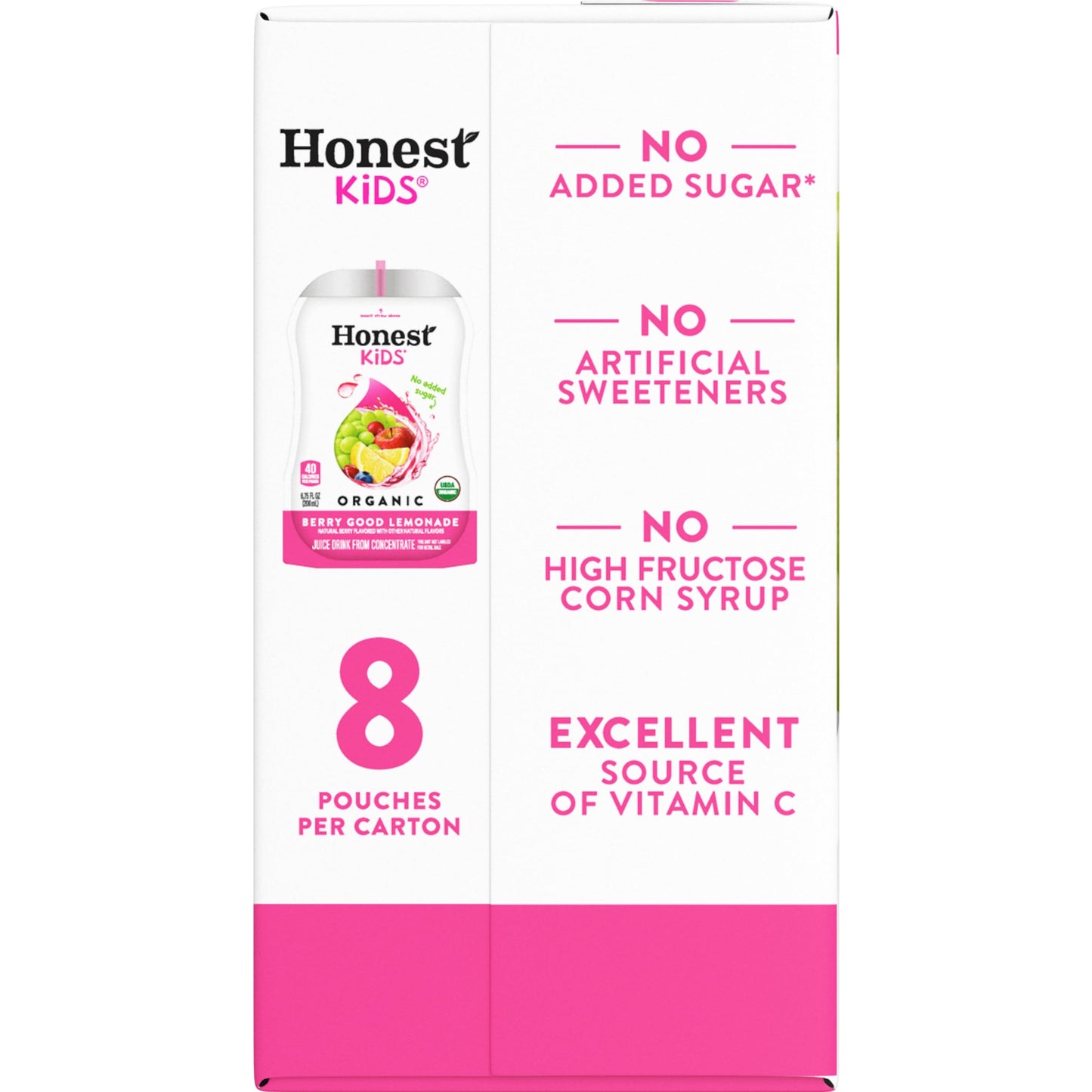 Honest Kids Organic Berry Good Lemonade, 6.75 Fl Oz, 8 Pack