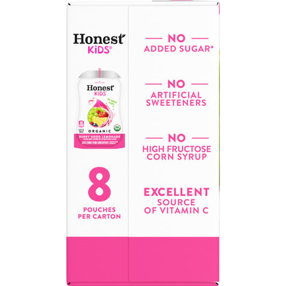 Honest Kids Organic Berry Good Lemonade, 6.75 Fl Oz, 8 Pack