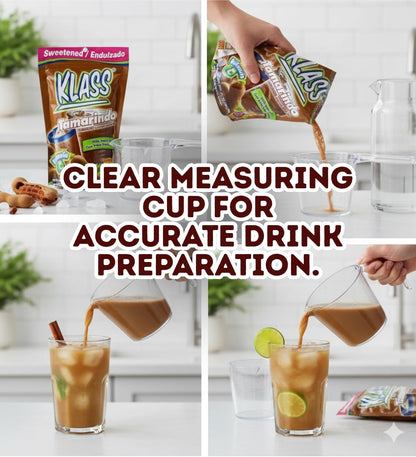 2x Klass Bev Mix Tamarindo Sweetened 14.1 OZ Bundle with Measuring Cup – Traditional Aguas Frescas Drink Mix with Sweet and Tangy Tamarind Flavor – Gift Set (3 Items)