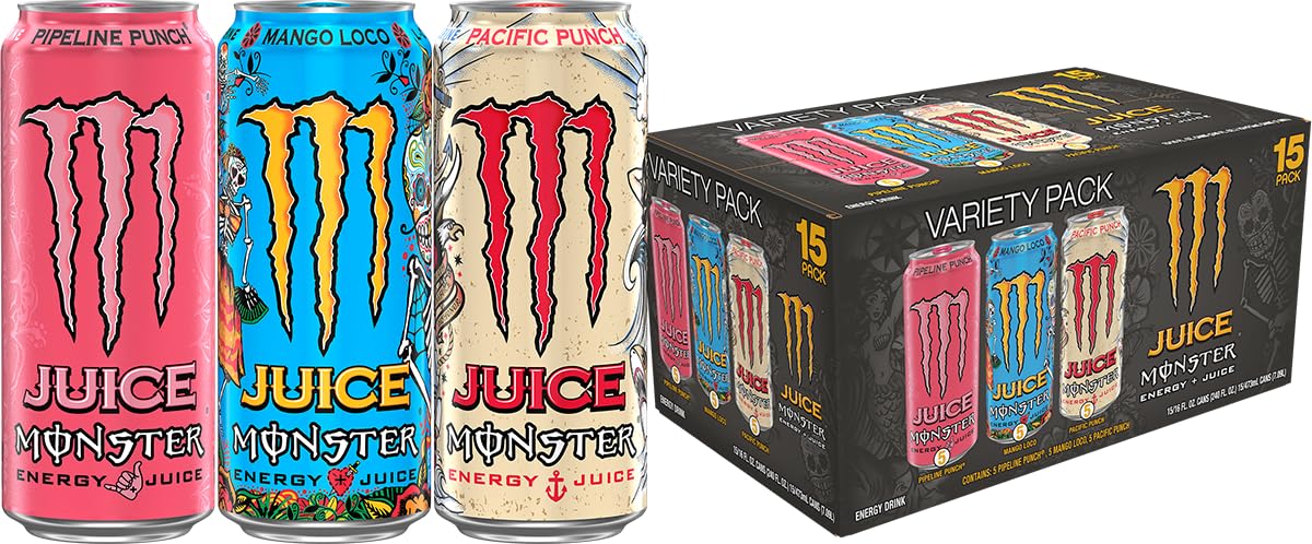 Monster Energy Juice Monster Variety Pack, PPMLPP, Energy Drink, 16 Ou ...