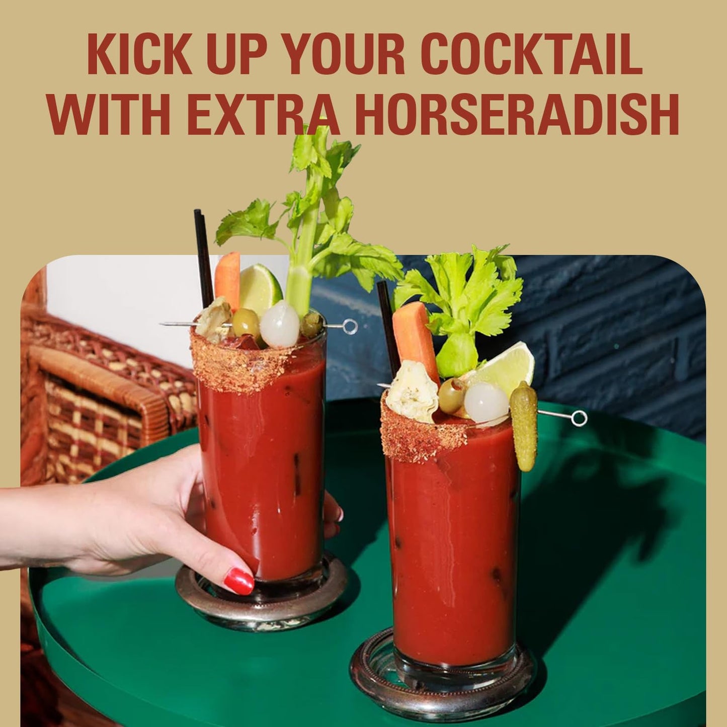 Demitri's Extra Horseradish Bloody Mary Seasoning Mix - Bloody Mary Mix - Concentrated Drink Mixer - Bold Rich Flavor - Ideal for Home Brunch Parties & Cocktails - 8oz Bottle (Pack of 1)