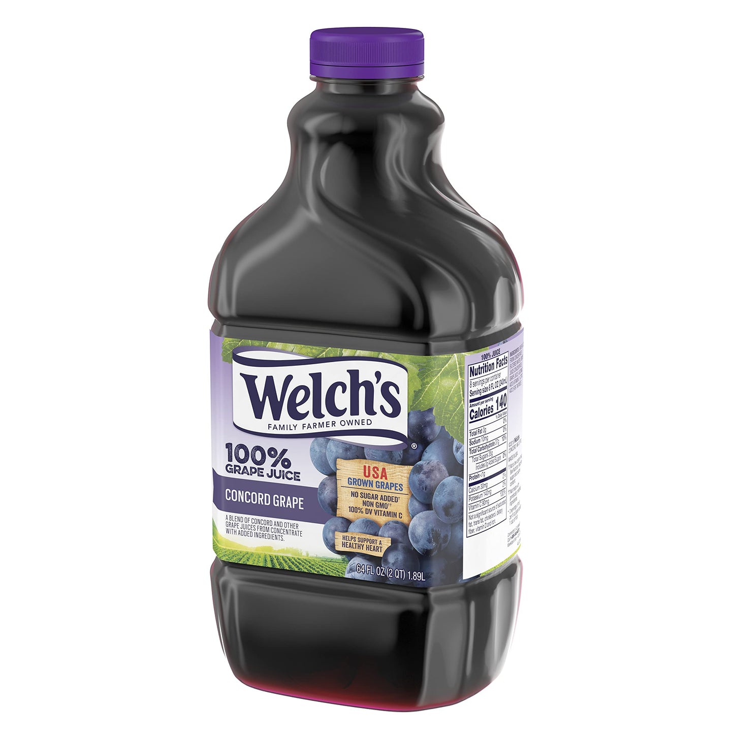 Welch's 100% Concord Grape Juice, No Sugar Added, 64 oz