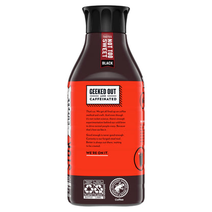 SToK Not Too Sweet Black Cold Brew Coffee, Ready to Drink Bottled Coffee, 48 fl oz