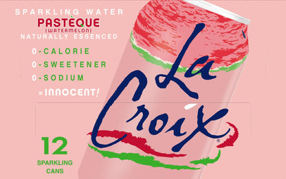 LaCroix Sparkling Water, Pasteque (Watermelon), 12 Fl Oz (pack of 36)