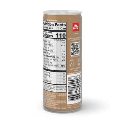 illy Ready To Drink Coffee – Latte Macchiato Cold Brew Cans - 100% Arabica - Smooth & Refreshing Taste - Convenient, Easy to Carry Drink with Milk – 8.45 oz